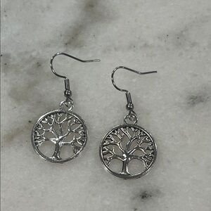 Silver Tree of Life Earrings